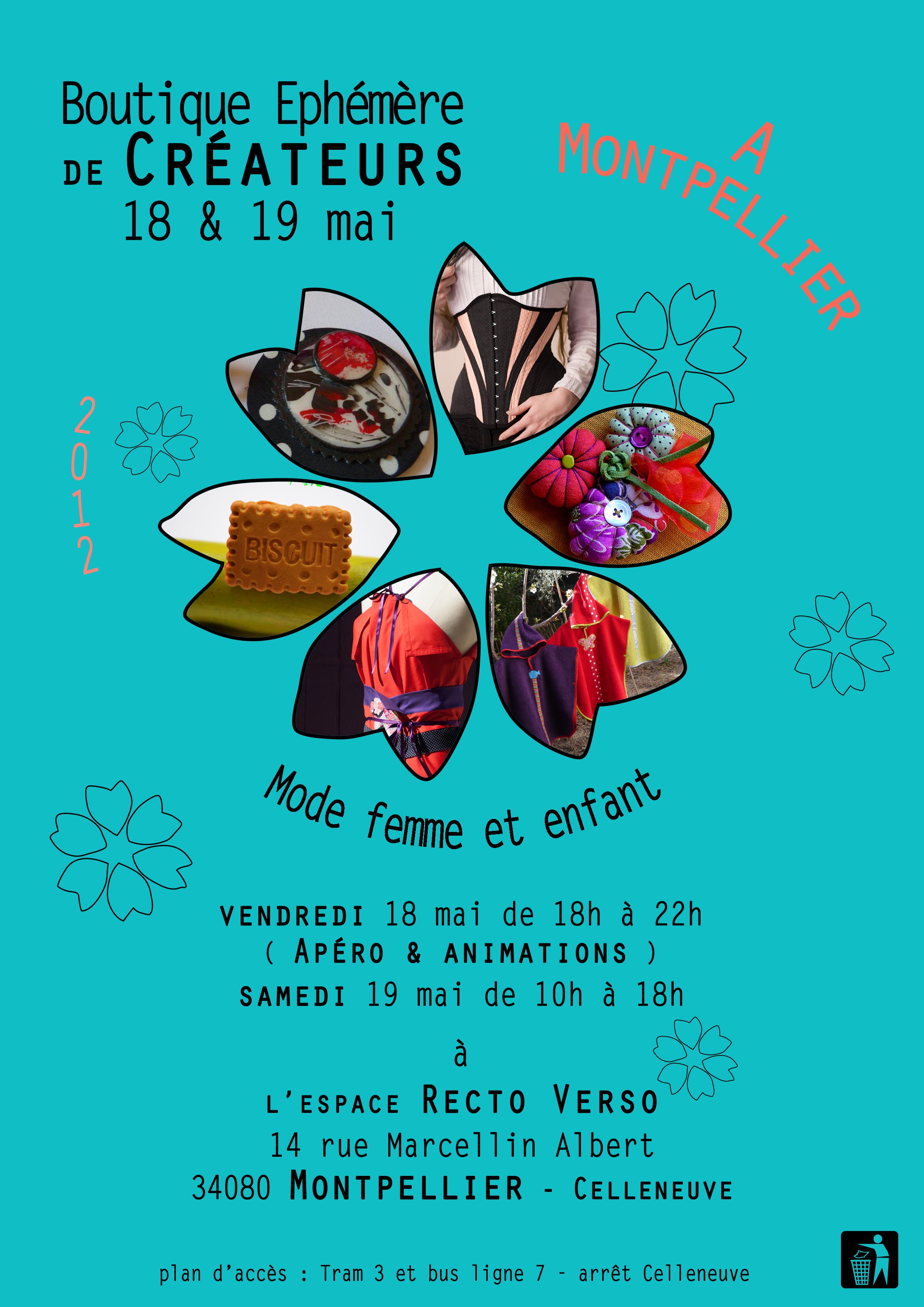 Affiche Boutique éphémère des créateurs 18 Mai 2012